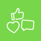 icon of a thumbs up a heart and a speech bubble representing engagement with content and social media interactions 5 key strategies for engagement